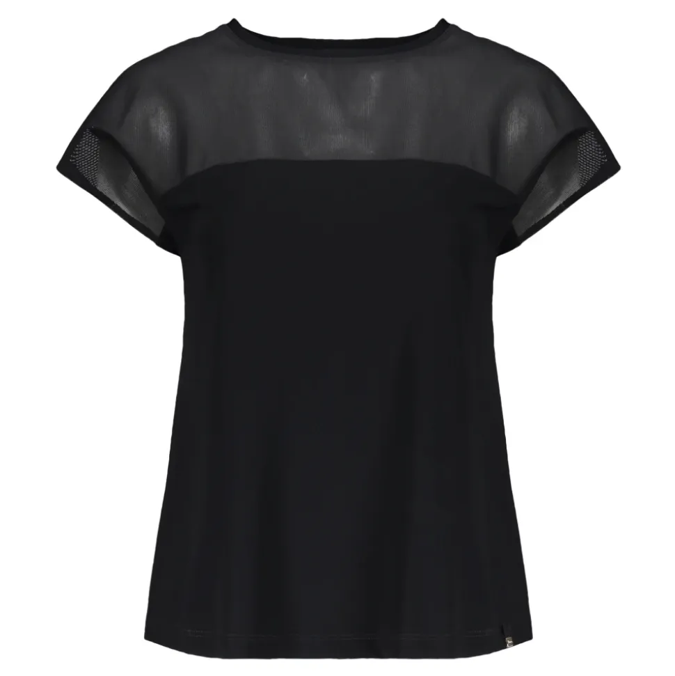 Top de manga corta con cuello redondo