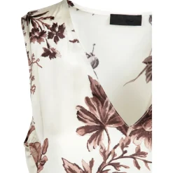 Top de satén estampado