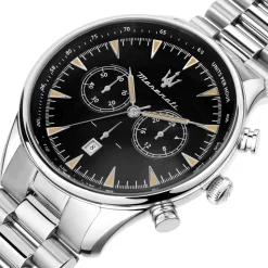 Tradizione Acero Inoxidable Ventana Fecha Reloj