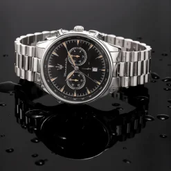 Tradizione Acero Inoxidable Ventana Fecha Reloj