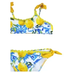 Traje de baño de dos piezas para niños con estampado de limón