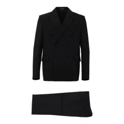 Traje de doble botonadura en negro