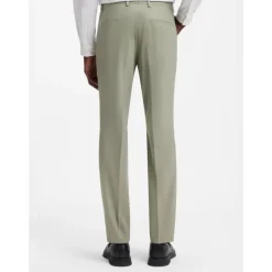 Traje de dos piezas slim-fit en popelina de mezcla de lana