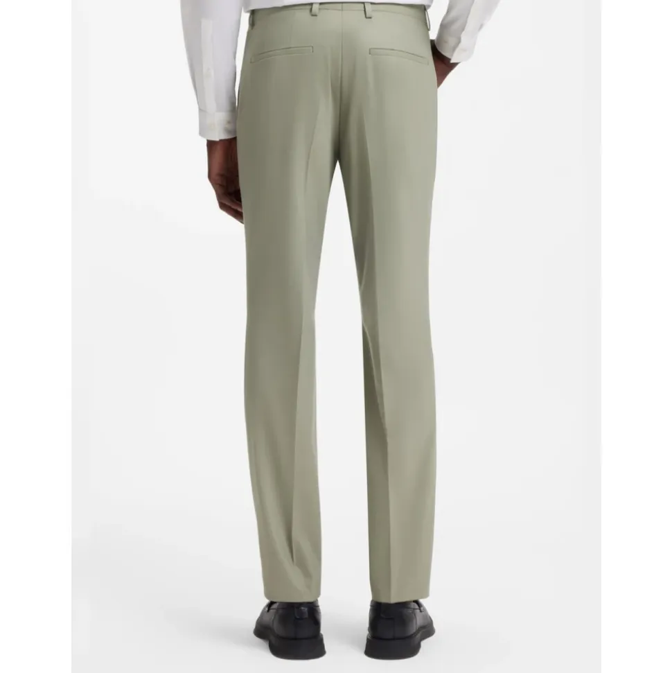 Traje de dos piezas slim-fit en popelina de mezcla de lana