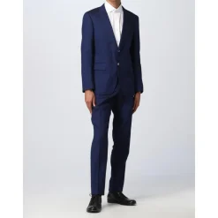 Traje de lino azul para hombre