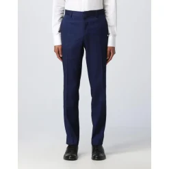 Traje de lino azul para hombre