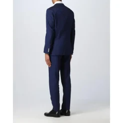 Traje de lino azul para hombre