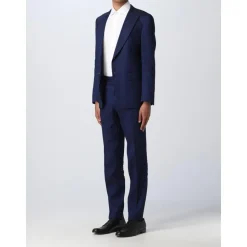 Traje de lino azul para hombre