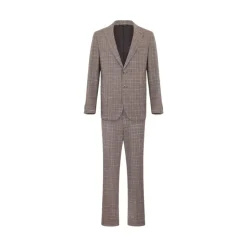 Traje de Mezcla de Algodón con Cuadro Príncipe de Gales