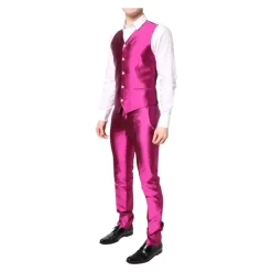 Traje Rosa HighShine de Doble Botonadura
