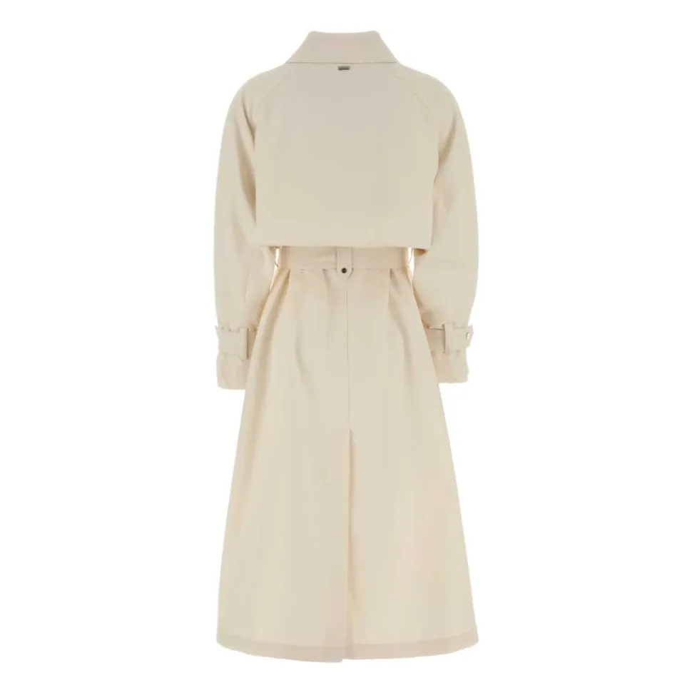 Trench Coat en tejido arrugado fresco