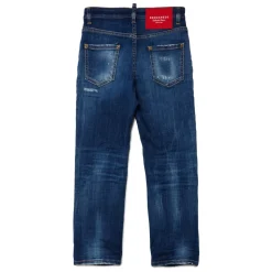 Vaqueros rectos azul sombreado con roturas - 642 Jean