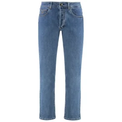 Vaqueros Regular Fit con Logo de Cuero