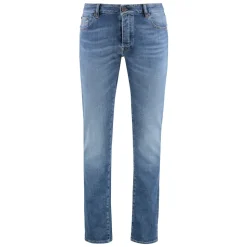 Vaqueros Slim Fit con logo de cuero