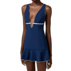 Vestido Acampanado Sin Mangas con Cuello en V