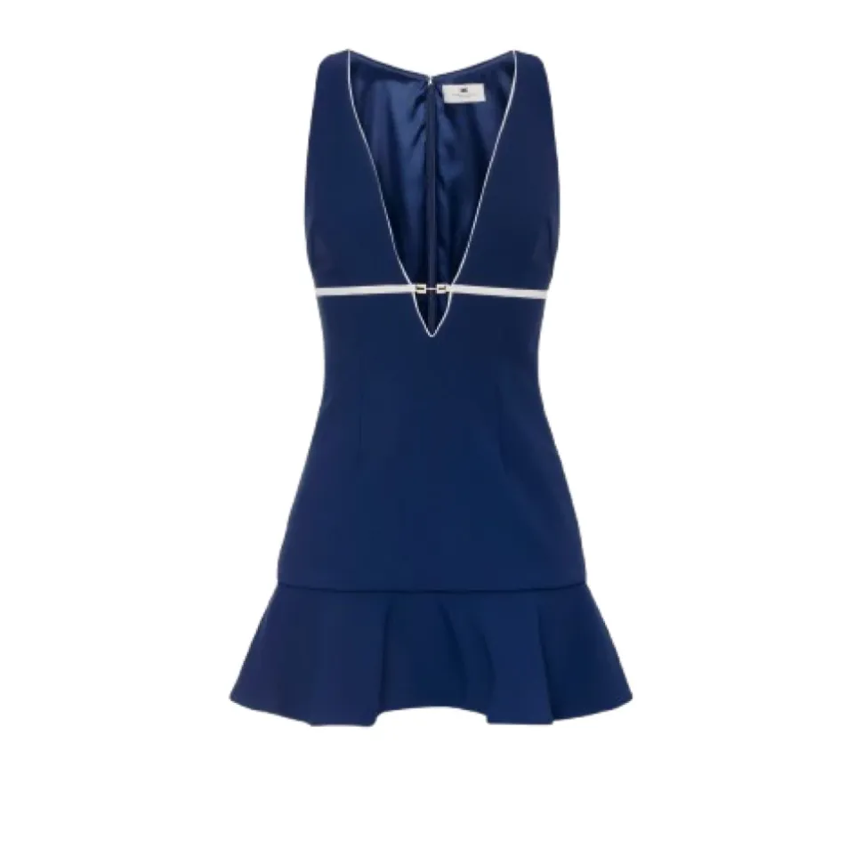 Vestido Acampanado Sin Mangas con Cuello en V