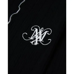 Vestido Bordado con Ribete Ondulado