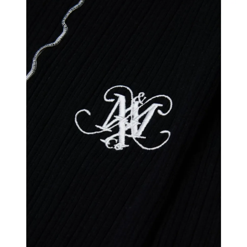 Vestido Bordado con Ribete Ondulado