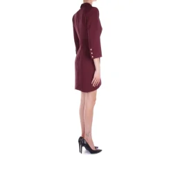 Vestido Burdeos con Cierre de Cremallera