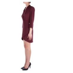 Vestido Burdeos con Cierre de Cremallera