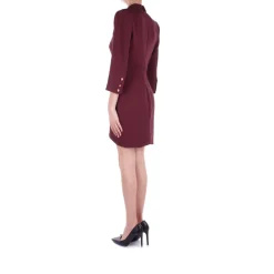 Vestido Burdeos con Cierre de Cremallera