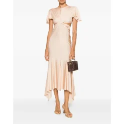 Vestido con Abertura y Detalle de Lazo