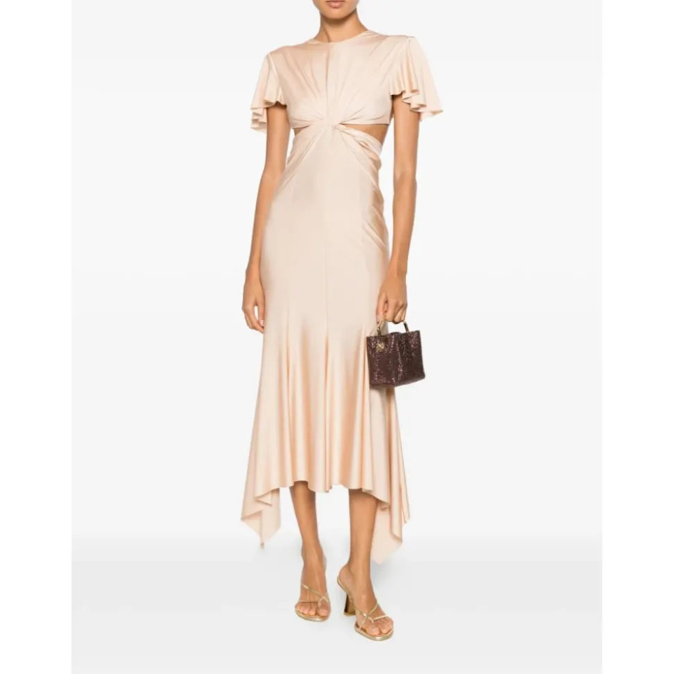 Vestido con Abertura y Detalle de Lazo