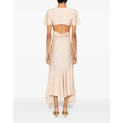 Vestido con Abertura y Detalle de Lazo