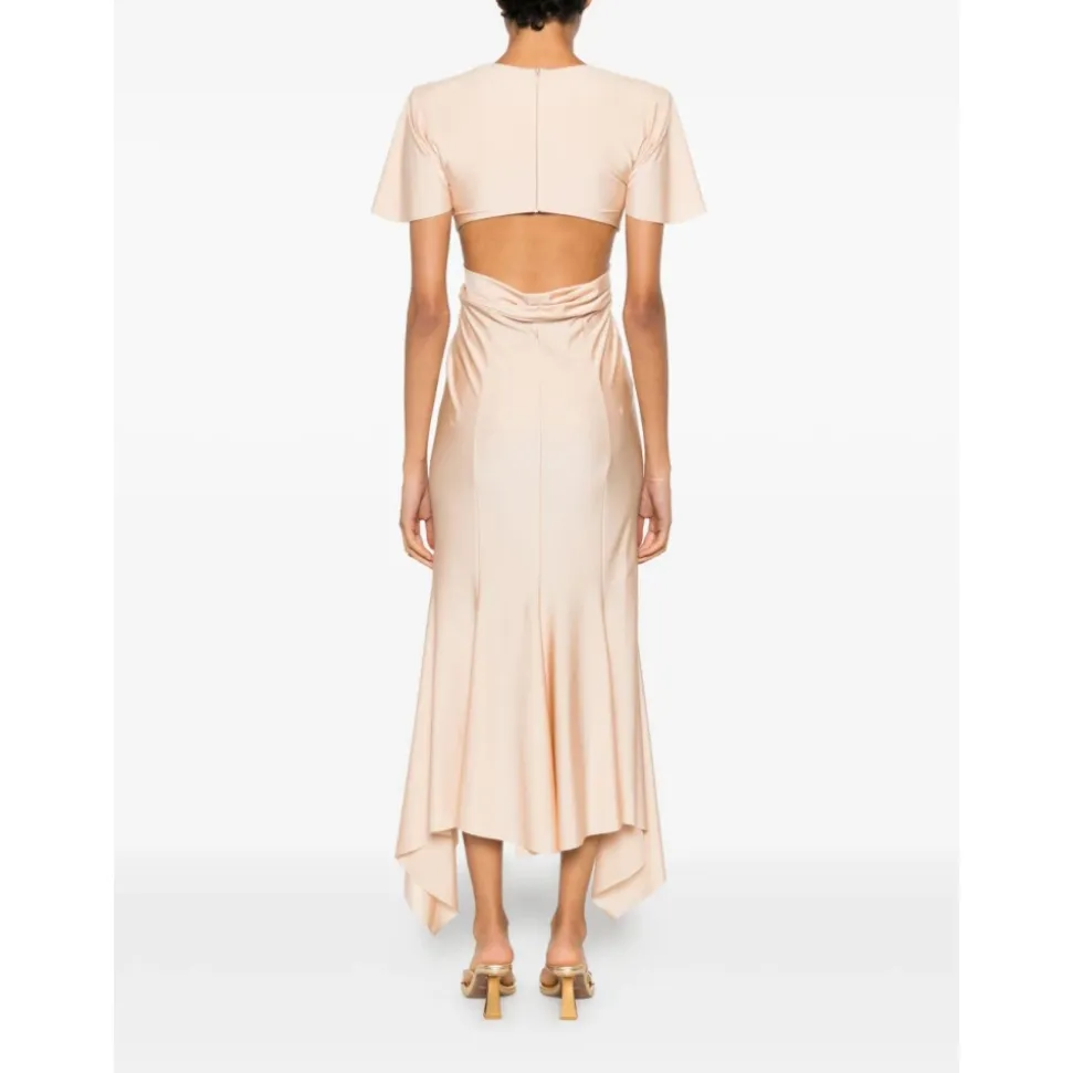 Vestido con Abertura y Detalle de Lazo
