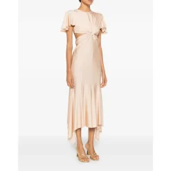 Vestido con Abertura y Detalle de Lazo