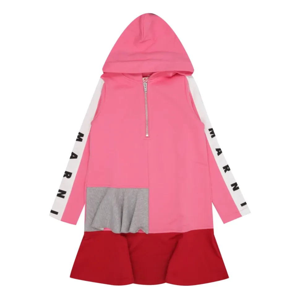 Vestido con Capucha y Logo