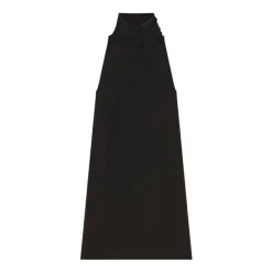 Vestido con Cuello Alto y Detalle de Bufanda