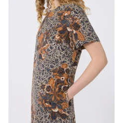 Vestido Crespo Estampado Floral