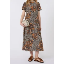 Vestido Crespo Estampado Floral