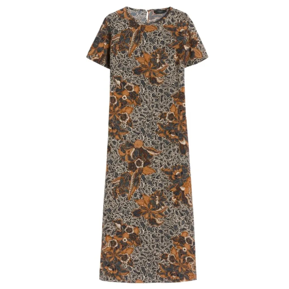 Vestido Crespo Estampado Floral