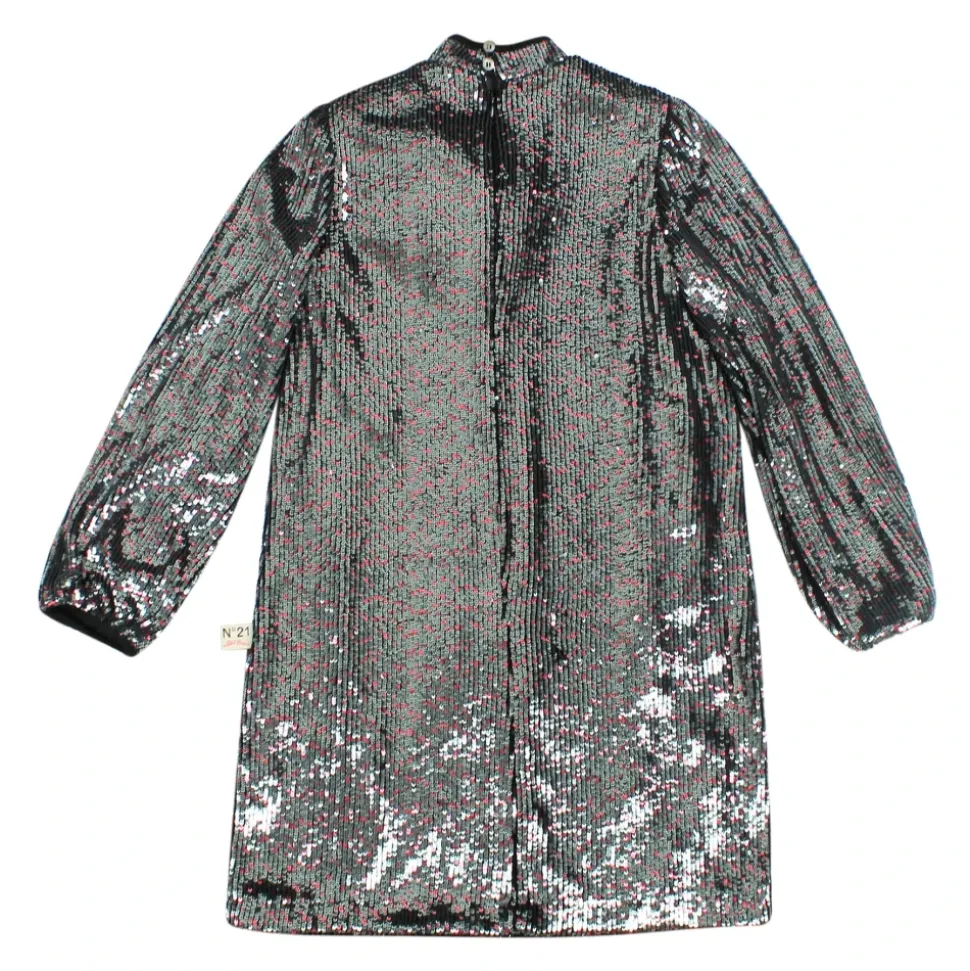 Vestido de Lentejuelas con Lazo Lateral Extraíble