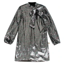 Vestido de Lentejuelas con Lazo Lateral Extraíble