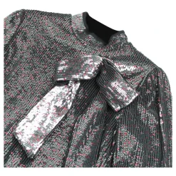 Vestido de Lentejuelas con Lazo Lateral Extraíble
