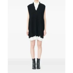 Vestido de punto desgastado