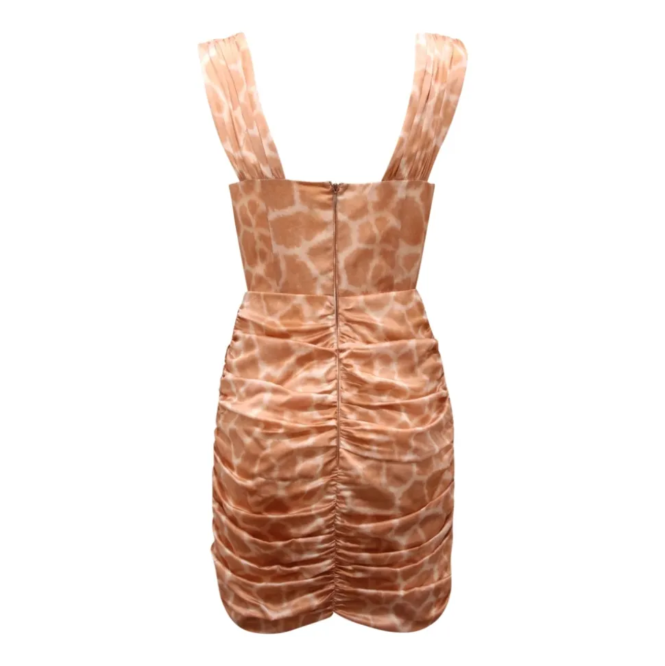 Vestido de seda con cremallera trasera