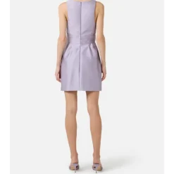 Vestido Duchesse con Detalles de Logo