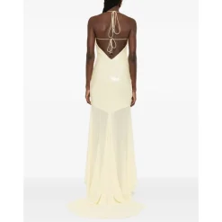 Vestido largo asimétrico de lentejuelas