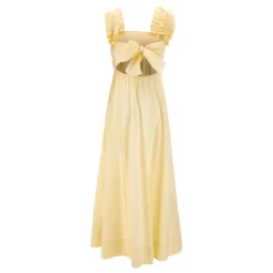 Vestido largo con fruncido