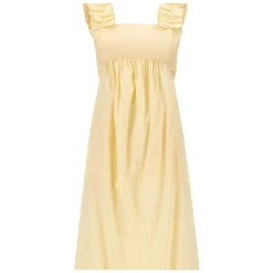 Vestido largo con fruncido