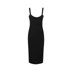 Vestido Midi Ajustado de Punto Jacquard