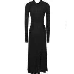 Vestido Midi Largo de Manga Reúne