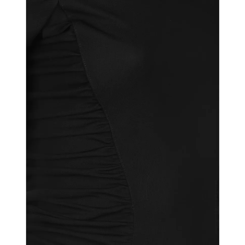 Vestido Midi Largo de Manga Reúne