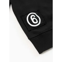 Vestido Negro de Algodón de Manga Larga