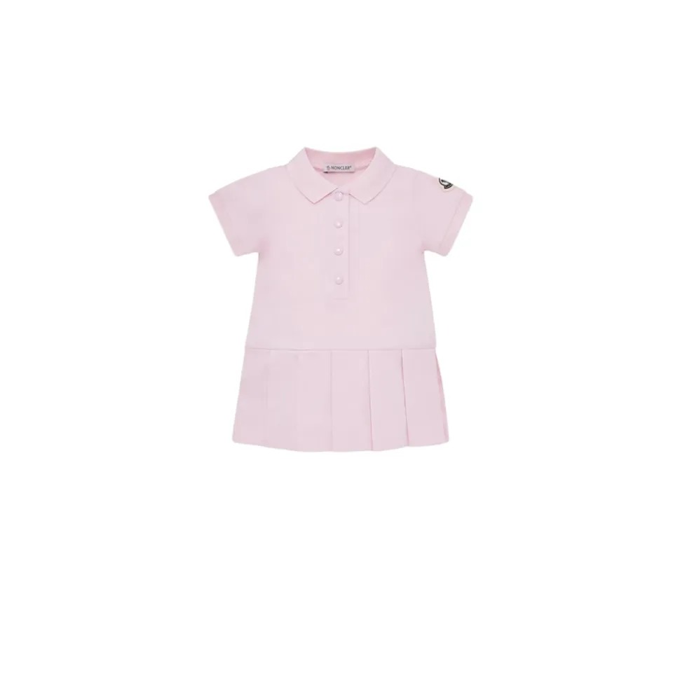 Vestido Polo de Piqué con Pliegues