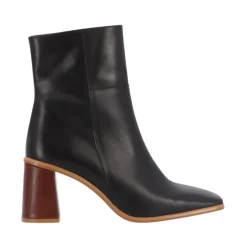 West Vintage Botines de Cuero Negro